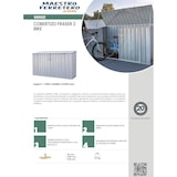 thumbnail of Caseta de jardim metálica FRASER 2 BIKE 1,7 m² – Abrigo de aço galvanizado cinzento para 2 bicicletas, montagem rápida SnapTite e portas duplas