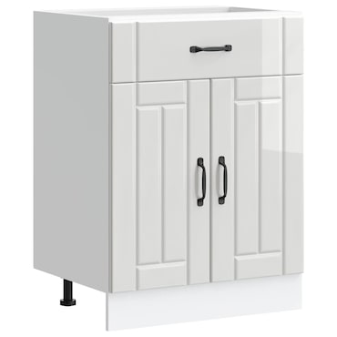 vidaXL Onderkast Lucca bewerkt hout hoogglans wit