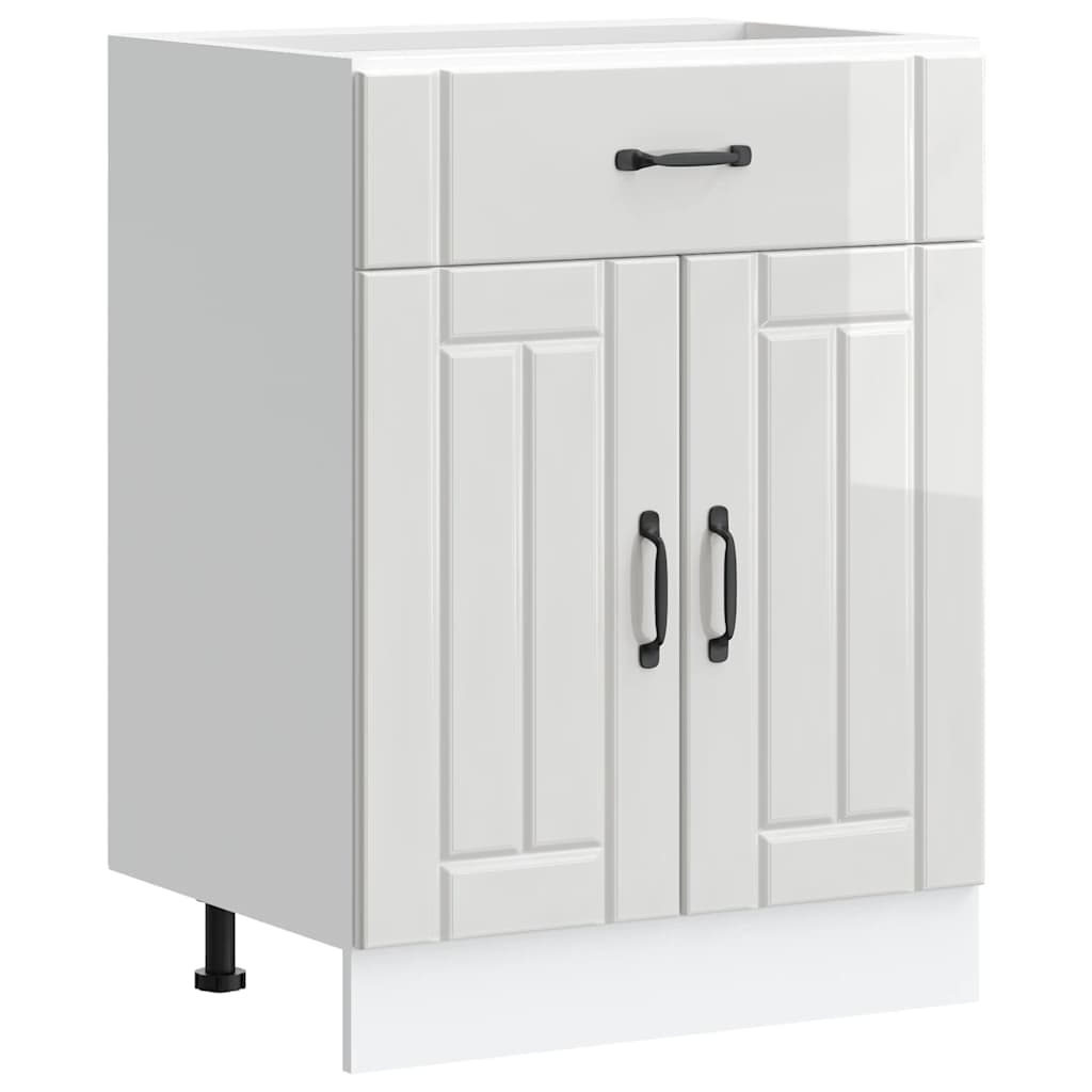 vidaXL Onderkast Lucca bewerkt hout hoogglans wit