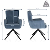 thumbnail of Esszimmerstuhl / Drehstuhl TARUGO Stoff blau hjh LIVING