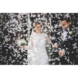 thumbnail of Konfettikanone mit Schmetterlinge weiß Hochzeit 80 cm