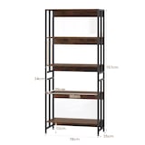 thumbnail of Estante COSTWAY, 5 níveis, prateleira de pé com prateleiras inclináveis, prateleira industrial com estrutura metálica para sala de estar, quarto