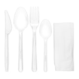 thumbnail of MONOUSO - Wiederverwendbares PS Besteckset Gabel, Messer, Löffel, Teelöffel und Serviette (500 Stück)