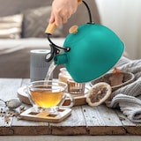 thumbnail of Briebe Nordic Wasserkessel Induktion Flötenkessel 2,5 L Edelstahl,  Holzgriff, Grün