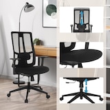 thumbnail of Bürostuhl / Drehstuhl TRAMORE BASE Sitz Stoff / Rücken Netzstoff schwarz hjh OFFICE