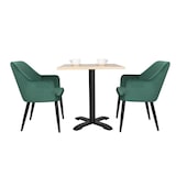 thumbnail of Bolero Lia fluwelen set met 2 stoelen - donkergroen (2 stuks)