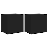 thumbnail of vidaXL TV-Wandschränke mit LED-Leuchten 2 Stk. Schwarz 40,5x35x40 cm