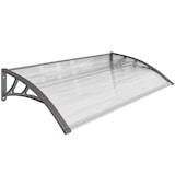 thumbnail of Tejadillo de Protección 110x60 cm Marquesina Exterior para Puertas y Ventanas contra Sol y Lluvia con Soporte de PP Policarbonato
