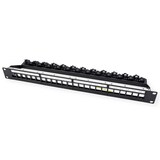 thumbnail of ROLINE 19" keystone module rack, leeg, 24P. afgeschermd , Clip bevestiging, zwart