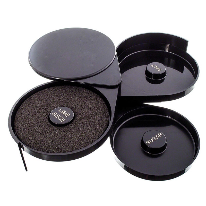 TABLECRAFT - H633/3 - Lot de 3 unités - Rimmer et décorateur avec 3 plateaux - 16 x 20 x 7,5 cm - Noir