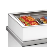 thumbnail of Ilha de supermercado TEFCOLD SSF150, aço e vidro, refrigeração profissional, branca