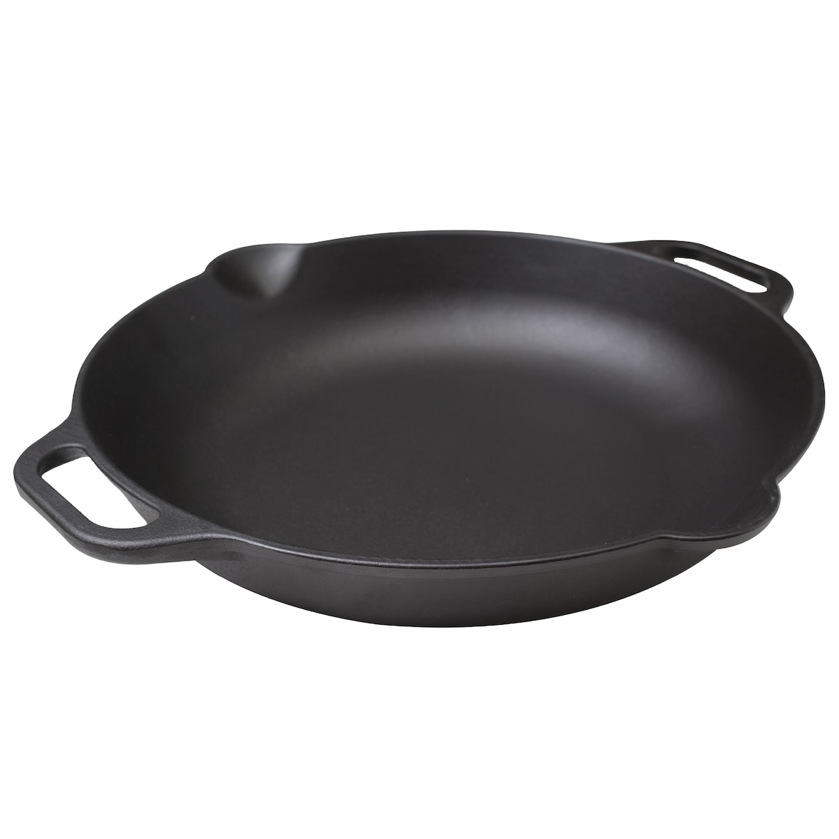 Victoria Paellera Hierro Fundido Curado Inducción 33cm, Apta Fuego, Barbacoa, Horno Cast Iron Skillet, VIC-37574, Negro