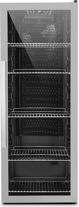 thumbnail of Beersafe 6XL Kühlschrank 171 Liter 5 Böden Panoramaglastür Edelstahl Silber