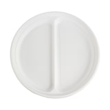 thumbnail of DayBays Plastikteller 2 Geteilt 200 Stk. Weiß Rund Menüteller Plastik Teller 22 cm Einweg Spülmaschinenbeständig