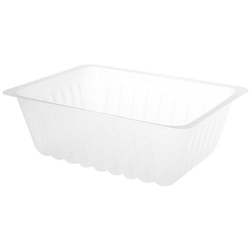 Firplast Barquette plastique PS transparente 500 g 143mm x 110mm x 49mm (x1500)
