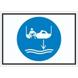 thumbnail of Bereitschaftsboot fieren beim Aussetzvorgang Symbol Aufkleber A7 (74x105mm)