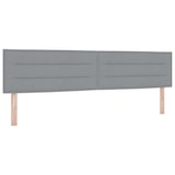 thumbnail of vidaXL Boxspringbett mit Kopfteil Hellgrau 200 x 200 cm Stoff
