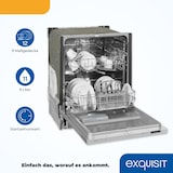 thumbnail of Exquisit Geschirrspüler EGSP6012-E-030E silber | Spülmaschine 60 cm | ECO-Modus | Maßgedecke: 12 | Vollintegriert
