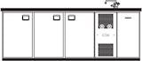 thumbnail of KBS Getränketheke mit 2 Becken rechts 2445x688x920 mm Umluftkühlung 230 Volt
