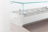 thumbnail of Aufsatzvitrine Albon | 1/4 GNx6 | HxBxT 43,5x140x33,5cm + CHEFGASTRO Geschirrtuch