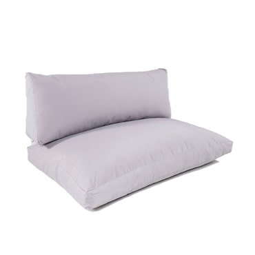 Almofada Assento e encosto, Dobrável, Poliéster 180 gr, Cor Pedra, 120x80x16 e 120x42x1