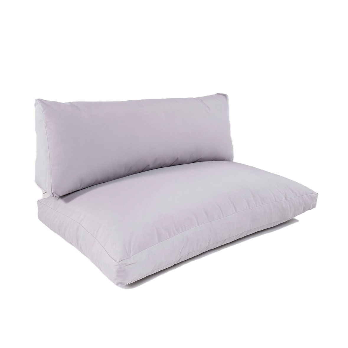 Almofada Assento e encosto, Dobrável, Poliéster 180 gr, Cor Pedra, 120x80x16 e 120x42x1