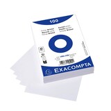thumbnail of Exacompta - Réf. 10502E - carton de 20 Paquets 100 fiches sous film - bristol uni non perforé 100x150mm - Blanc