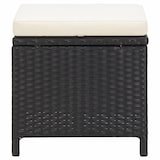thumbnail of vidaXL Gartenhocker 4 Stk. mit Sitzkissen Poly Rattan Schwarz