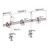thumbnail of HFTEK® Monitorhalterung für 3 Bildschirme (MP230C-N)