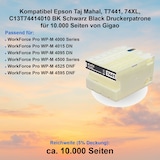 thumbnail of Kompatibel Epson Taj Mahal, T7441, 74XL, C13T74414010 BK Schwarz Black Druckerpatrone für 10.000 Seiten von Gigao