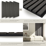 thumbnail of tectake Pannelli acustici Sonic Wall II effetto legno  Quercia Nera