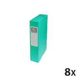 thumbnail of Exacompta 50603E 8x Archivbox aus Colorspan-Karton 600g, Rückenbreite 60mm mit Etikett, 25x33cm für DIN A4 - Grün