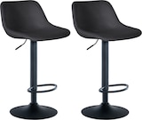 thumbnail of Décoshop26 - Set aus 2 um 360° drehbaren Barhockern in schwarzem Samt mit schwarzen Metall-Trompetenbeinen 10_0006631
