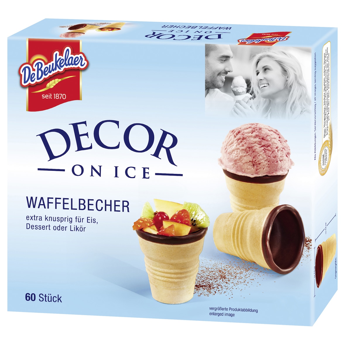 DeBeukelaer Decor on Ice Waffelbecher 60 Stück (230 g)
