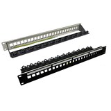 thumbnail of ROLINE 19" keystone module rack, leeg, 24P. afgeschermd , Clip bevestiging, zwart