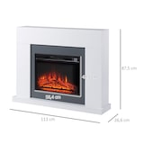 thumbnail of HOMCOM Chimenea Eléctrica 1800W-2000W con Mando a Distancia Llama Ajustable Termostato Temporizador Semanal y Protección contra Sobrecalentamiento