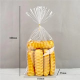 thumbnail of 100 Sacos de Celofane Transparente com Base de Cartão e Atilho 11x32 cm – Para 1500g de Doces, Bolachas e Presentes