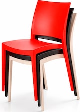 thumbnail of Schwarze anthrazitfarbene „Bob“-Stühle für Terrasse, Bar im Innen- und Außenbereich, Restaurant und Cafeteria.
