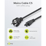 thumbnail of Notebook Kabel 93586 1,8m Schutzkontakt auf IEC 320-C5 B