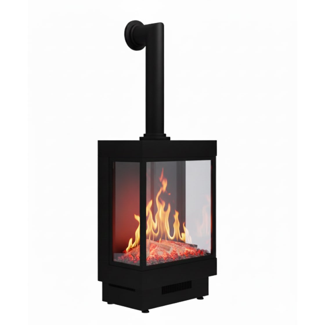 Chemin'Arte Chimenea eléctrica de pie Majestic con conducto decorativo – Efecto llamas LED 3D – 297