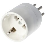 thumbnail of Schweiz-Adapter weiss von Schukokupplung auf schweizer Stecker 230 Volt mit Erdleiter und 10A
