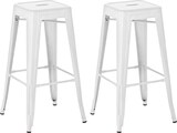 thumbnail of 2er Set Barhocker DOLAN - Metall Weiß 43x43x76 cm | Barstuhl Tresenhocker Tresenstuhl Kneipenhocker Kneipenstuhl