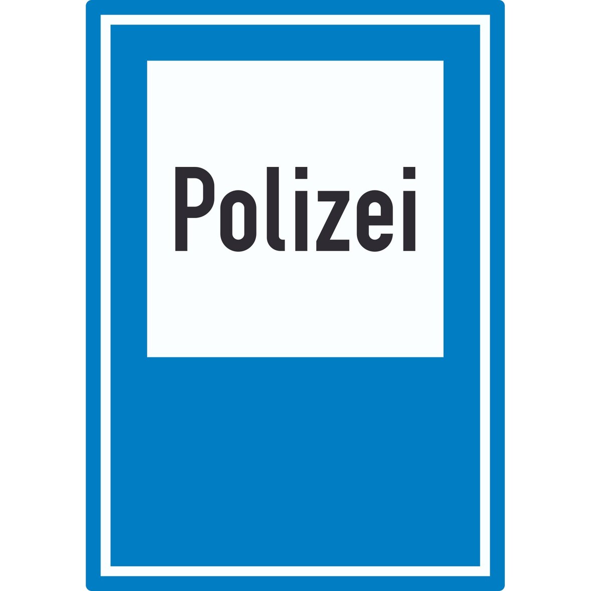 Richtzeichen Polizei Aufkleber A4 (210x297mm)