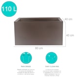 thumbnail of WellHome - Pflanzgefäß aus Polyethylen 80x40x40cm Top Garden RODRI in Taupe