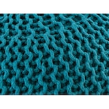 thumbnail of PREMIUM Sitzhocker Pouf  ø 45cm  Strickpouf Indoor u. Outdoor - pflegeleicht & nachhaltig : türkis - navigate