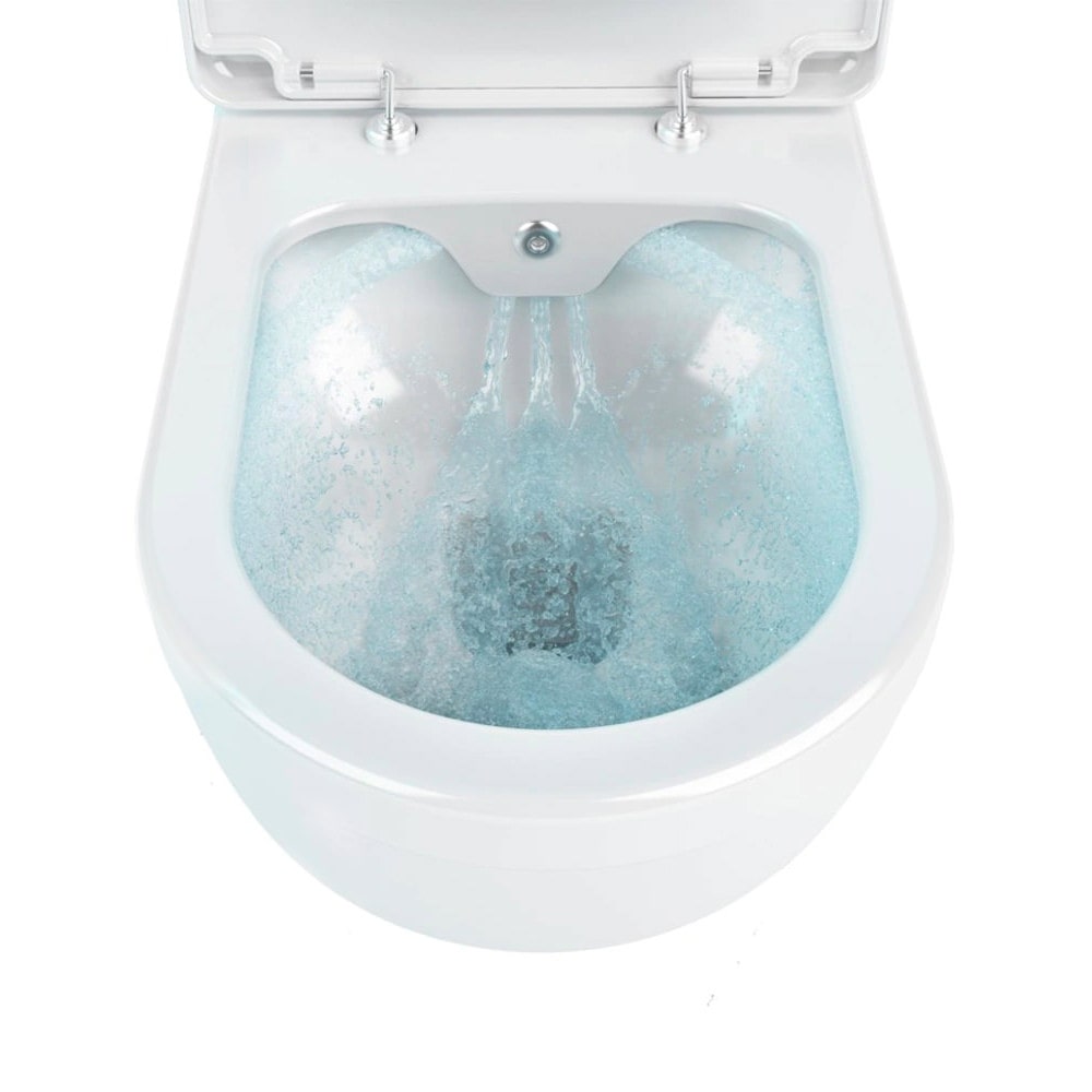 Wand Hänge WC Spülrandlos Toilette Bidet Taharet Rimless Taharet WC + Deckel