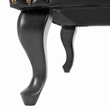 thumbnail of Fauteuil Relax fauteuil Club fauteuil Vleugel fauteuil Chesterfield, kunstleer ~ zwart zonder voetenbankje