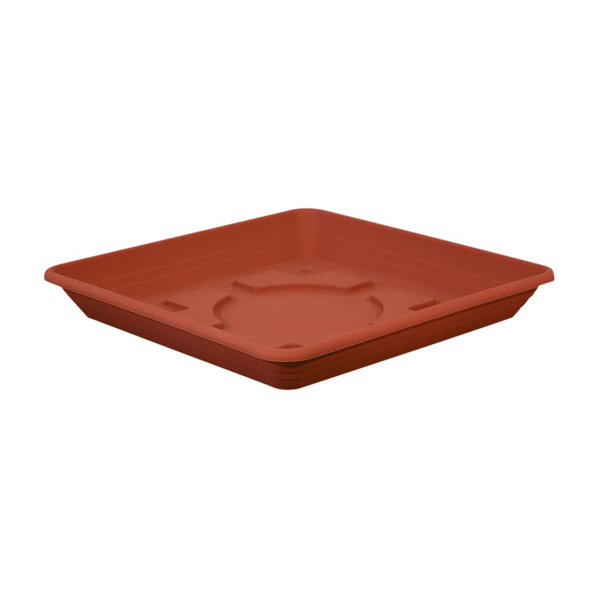 Pflanzen Untersetzer-Blumentopf Kunststoff eckig terrakotta H 4 x B 29 x L 29 cm