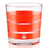thumbnail of Benetton - Set mit 4 Wassergläsern, 0,345 l, mehrfarbig gestreiftes Glas