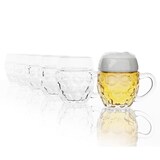 thumbnail of 6x Stölzle Oberglas Bierkrug Tübinger 0,5 l, geeicht, Übermaß, mit Schild, Bierglas